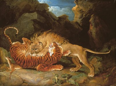 Lucha entre un León y un Tigre, 1797 de James Ward